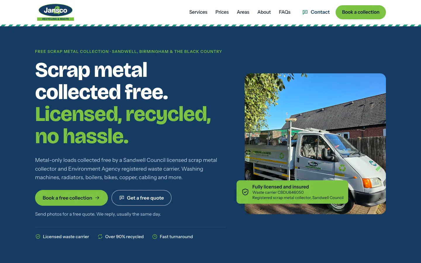 Jansco Recycling & Waste screenshot