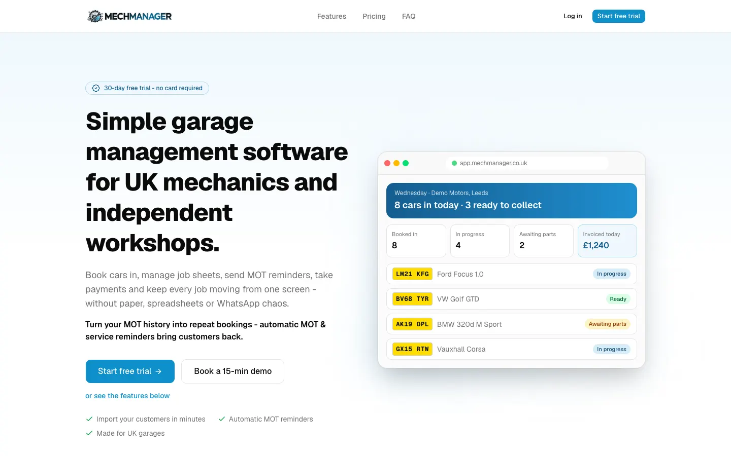 MechManager screenshot