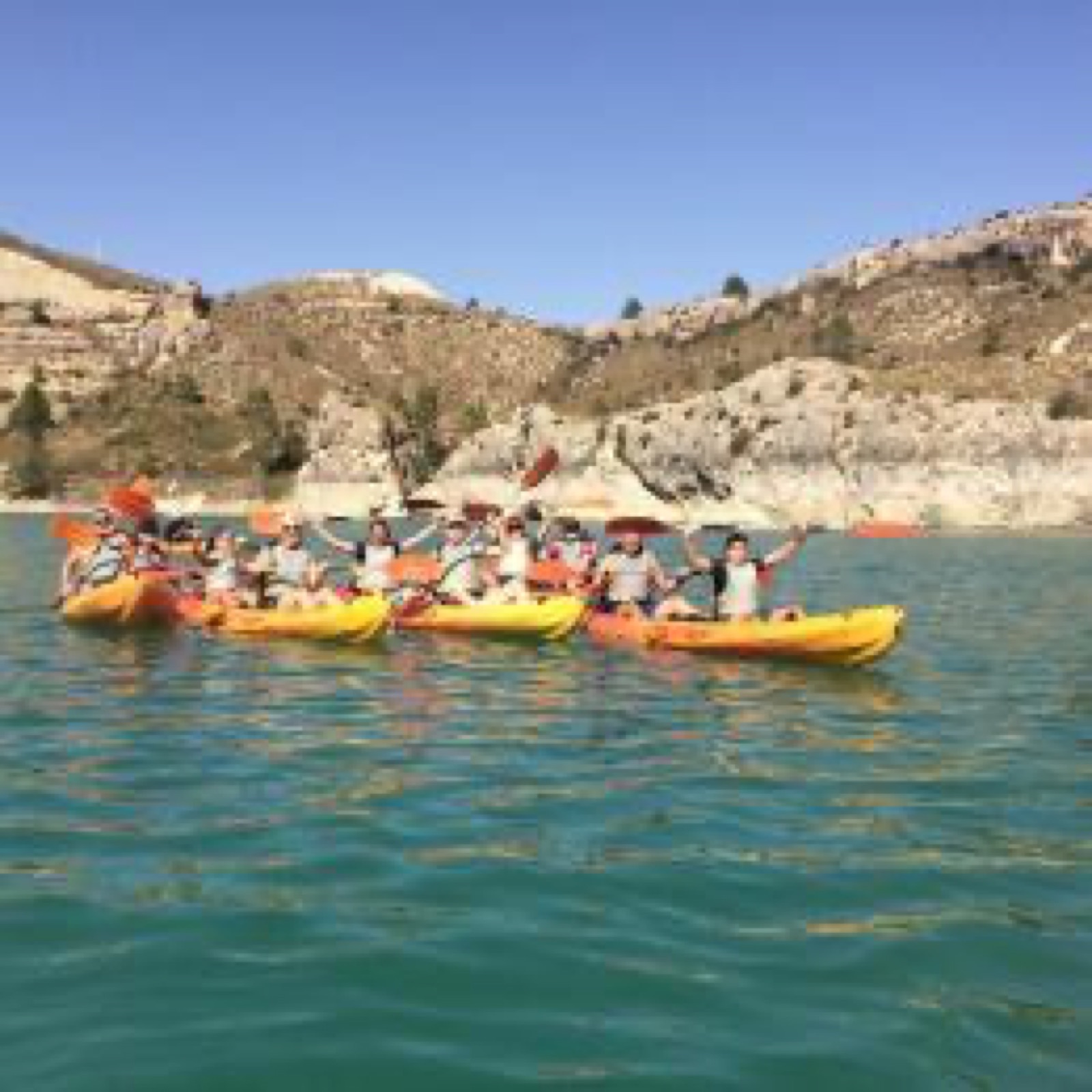 Kayaking on the lake at Mula
