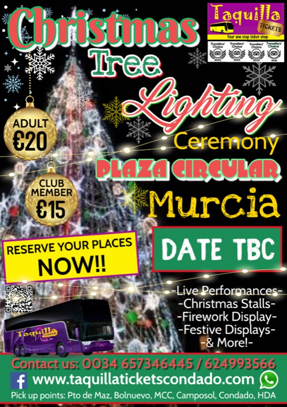 Murcia City Christmas lights switch on