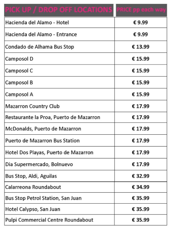 Prices, discounts and luggage