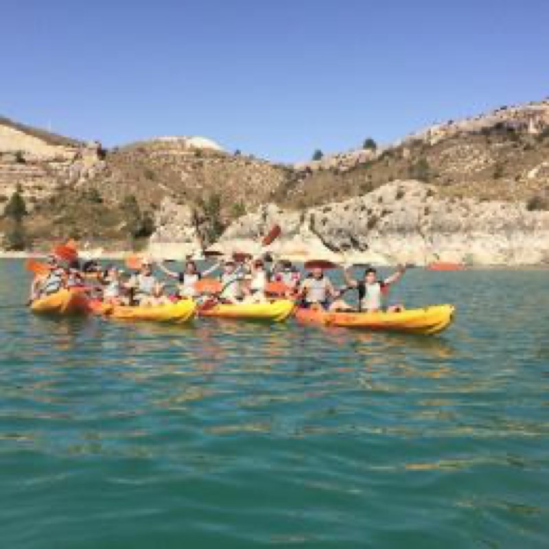 Kayaking on the lake at Mula