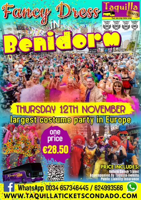 Benidorm Fancy Dress Party day trip
