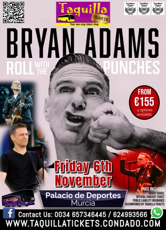 Bryan Adams in concert, Murcia