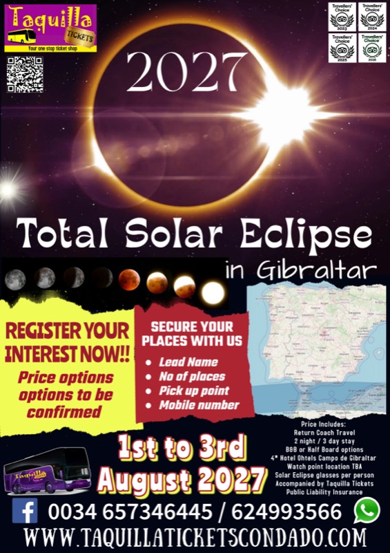 Total solar eclipse in Gibraltar